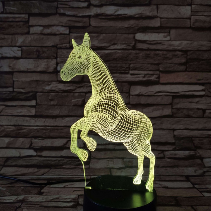 Ágaskodó Ló 3D led lámpa