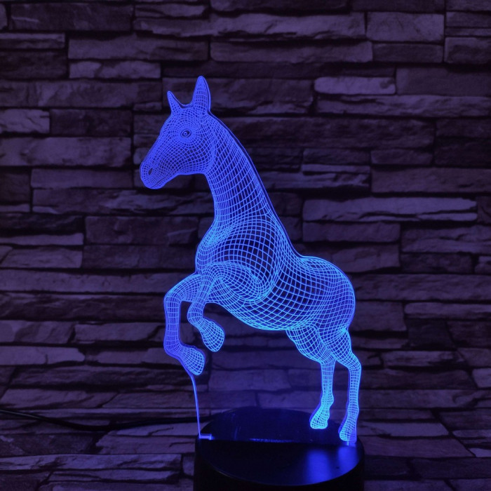 Ágaskodó Ló 3D led lámpa