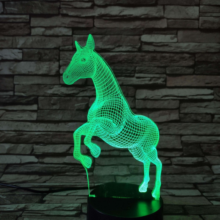 Ágaskodó Ló 3D led lámpa