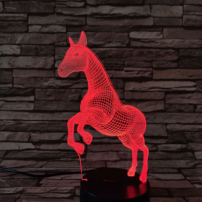 Ágaskodó Ló 3D led lámpa