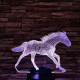 Vágtázó ló 7 színű 3D led lámpa