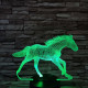 Vágtázó ló 7 színű 3D led lámpa