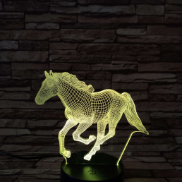 Futó Ló 7 színű 3D led lámpa