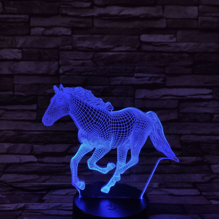 Futó Ló 7 színű 3D led lámpa