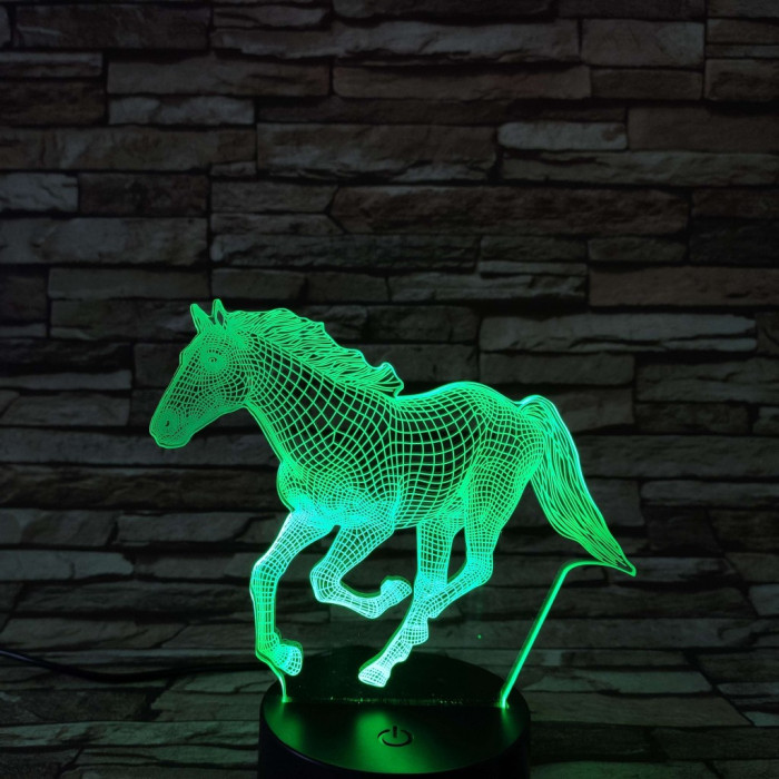 Futó Ló 7 színű 3D led lámpa