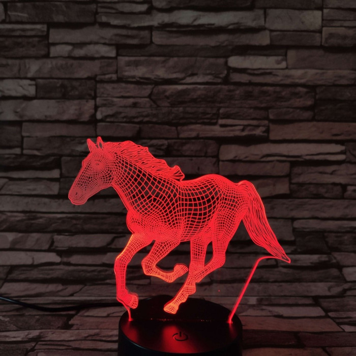 Futó Ló 7 színű 3D led lámpa