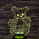 Kiskutya virág 7színű 3D led lámpa