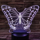 Pillangó pihen  7 színű 3D led lámpa