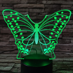Pillangó pihen  7 színű 3D led lámpa