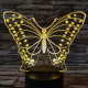 Pillangó pihen  7 színű 3D led lámpa