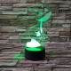 Róka mosoly 7 színű 3D led lámpa