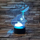 Róka mosoly 7 színű 3D led lámpa