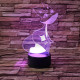 Róka mosoly 7 színű 3D led lámpa