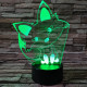 Róka bébi 7 színű 3D led lámpa