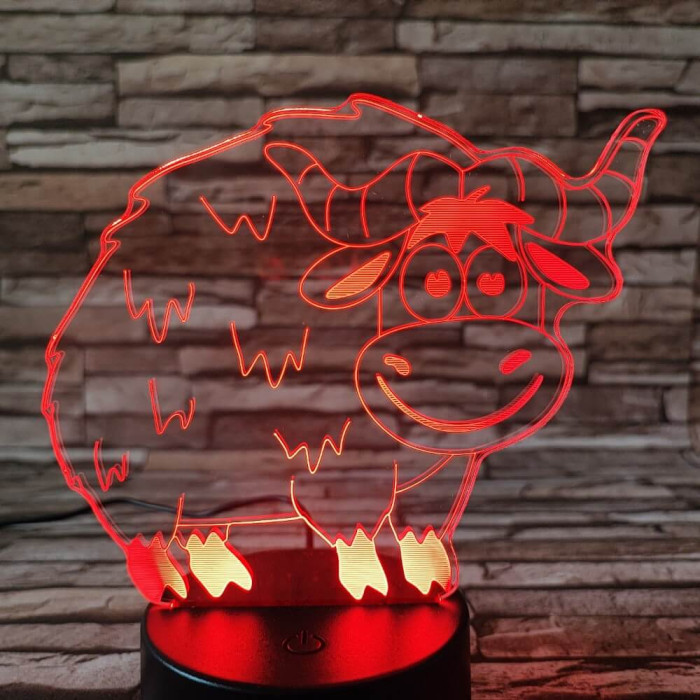 Kos 7 színű 3D led lámpa