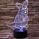 Kenguru mama kölykével 7 színű 3D led lámpa