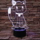 Kíváncsi cica 3D led lámpa