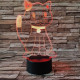 Kíváncsi cica 3D led lámpa