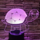 Teknős vidám 7 színű 3D led lámpa