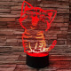 Cica énekel 3D led lámpa
