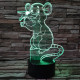 Egérke 3D led lámpa
