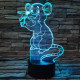 Egérke 3D led lámpa