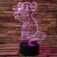 Egérke 3D led lámpa