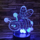 Méhecske 7 színű 3D led lámpa