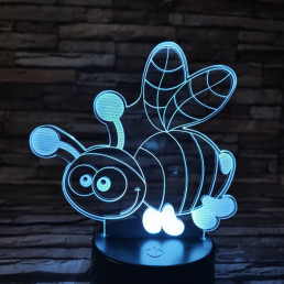 Méhecske 7 színű 3D led lámpa
