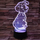 Dalmata kölyök 7színű 3D led lámpa