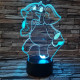 Táncoló elefánt 7 színű 3D led lámpa