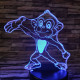 Majom táncol 7 színű 3D led lámpa