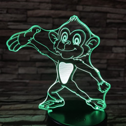 Majom táncol 7 színű 3D led lámpa