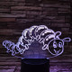 Kukac 7 színű 3D led lámpa