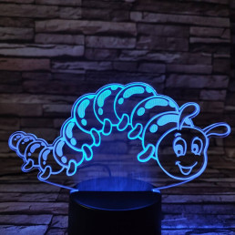 Kukac 7 színű 3D led lámpa