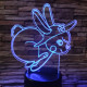 Nyuszi fut  7 színű 3D led lámpa