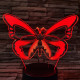 Festői pillangó  7 színű 3D led lámpa