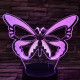 Festői pillangó  7 színű 3D led lámpa