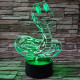 Kígyó pajti 7 színű 3D led lámpa