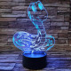 Kígyó pajti 7 színű 3D led lámpa
