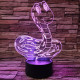 Kígyó pajti 7 színű 3D led lámpa
