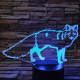 Róka 3 7 színű 3D led lámpa