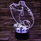 Béka 2 7 színű 3D led lámpa