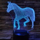 Póni 7 színű 3D led lámpa