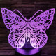 Pillangó 2 7 színű 3D led lámpa 