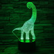 Brachiosaurus 7 színű 3D led lámpa