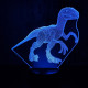 Velocitaptor 7 szinű 3 3D led lámpa