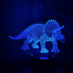 Triceratops dinó 7 színű 3D led lámpa