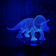 Triceratops dinó 7 színű 3D led lámpa