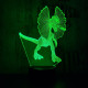 Dilophosaurus 7 színű 3D led lámpa
